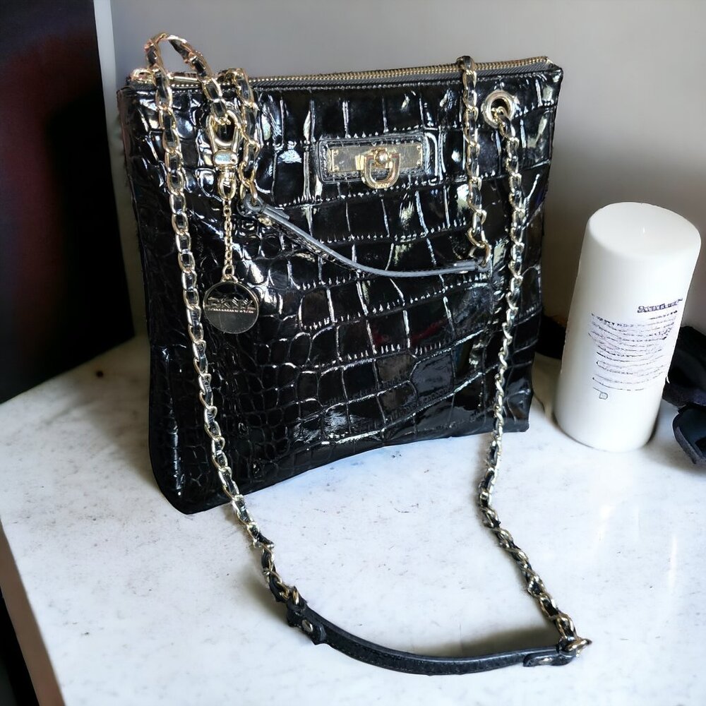 NWOT DKNY Quilted Genuine Leather Bag w Convertible Chain Strap